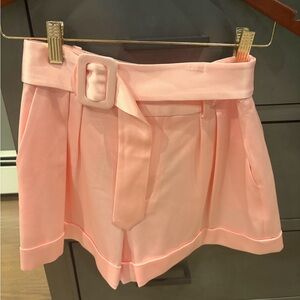 Alice + Olivia Light Pink High Waist Shorts